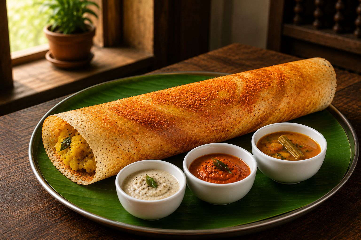 Ghee Podi Masala Dosa
